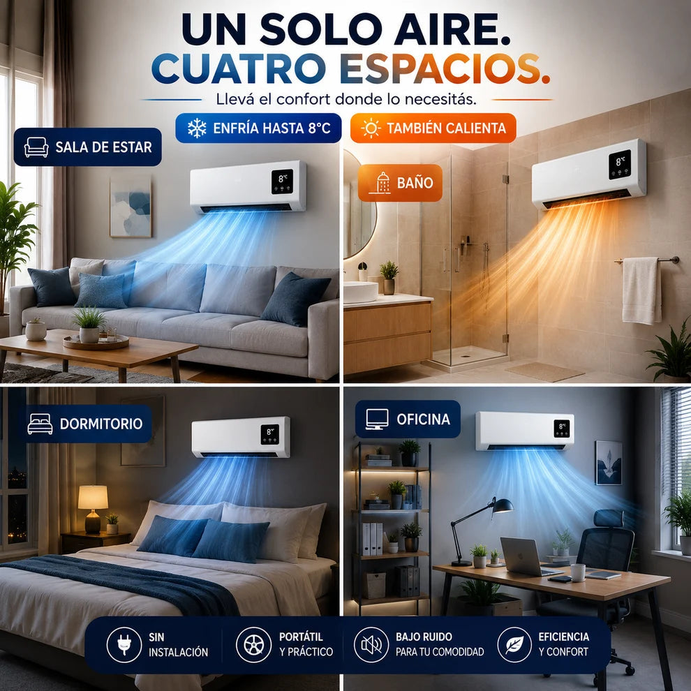 ❄️🔥 Aire Acondicionado 2 en 1 | Enfría hasta 8°C + Calienta